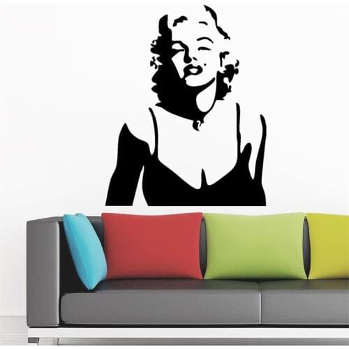 Marilyn Monroe wall decor red lips wall stickers Home Decoration Wall Decals decorative living room wall sticker wallpaper
