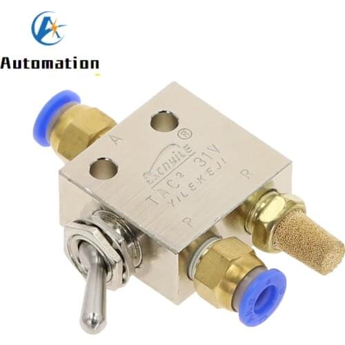 TAC2-31V pneumatic switch valve 1/8"PT Thread 2 Position 3 Way Rectangle Mechanical Air Pneumatic Valve