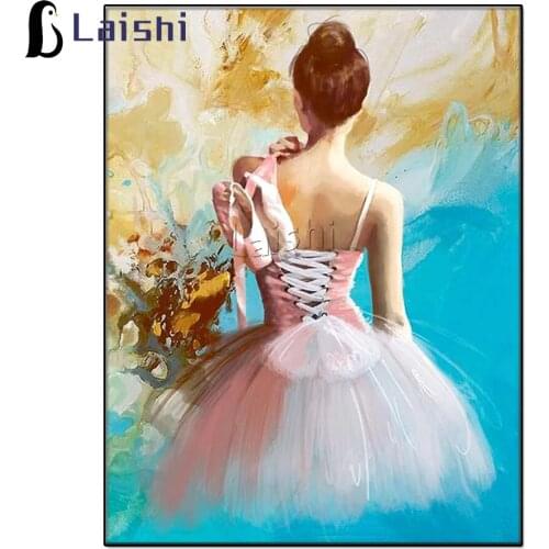 Full Diamond Embroidery Character Diamond Painting Graffiti Ballerina Back View Painting Cross Stitch Needlework Handmade Hobby