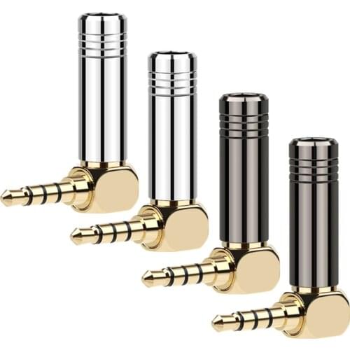 Jack 3.5 Headphone Plug 90 Degree Right Angle Bend Plug Copper Gold Plated 3.5mm Audio Jack Adapter Hifi Earphone Wire Connector