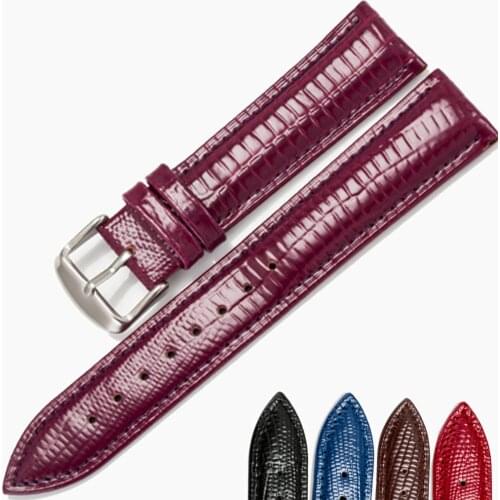 Watchbands Genuine Leather Watch Band Strap 20mm 18-12 mm Black Brown Blue Red Women Men Cowhide Bracelet Watch Accessories