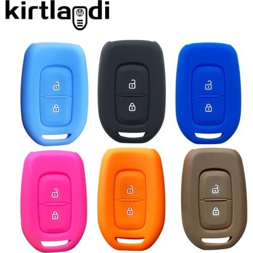Silicone Car Key Cover Case Holder for Renault Dacia Dokker Duster Logan Laguna Scenic Master Megane 2 Button Remote Key Cover