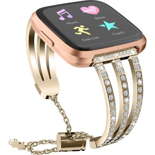 Replacement Fitbit Versa/Versa 2/Versa Lite Band Strap Stainless Steel Replacement Strap Bands For Fitbit Versa Watch 62016