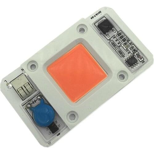 5 pcs AC220V LED Plant Growth AC220V 50W LED Full Spectrum 380-840nm COB Chip for Promoting Plant Growth Landscape Illumination