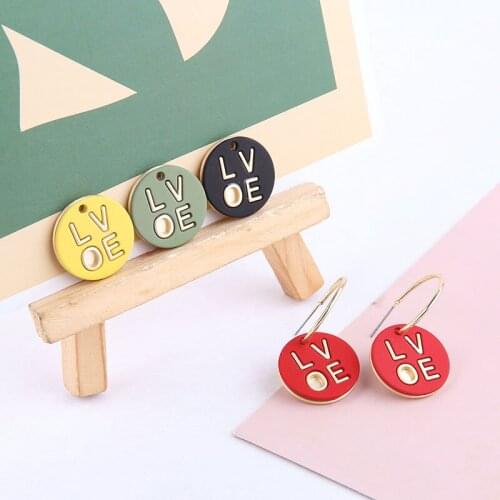 30pcs/lot letter core decoration Spray paint geometry rounds shape alloy floating locket charms diy jewelry earring accessory