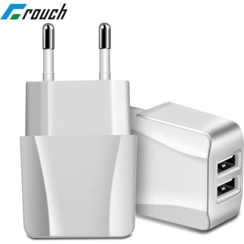 USB phone Charger for apple iphone 7 8 Dual 5V 2.1A EU plug Travel wall Charger Adapter for samsung xiaomi huawei android cable