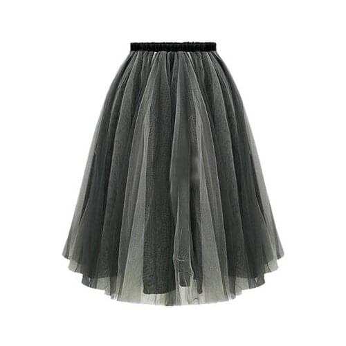 1pcs/lot european style woman organza long skirt lady summer solid casual skirt 2colors