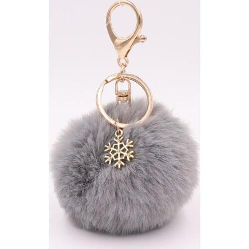 1PC High quality Fake Rabbit Fur Ball KeyChain Pompom Key Chain Key Rings Ballet Angel Girl Fourrure Pompon Women Bag Jewelry
