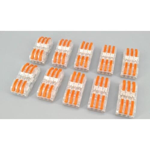 10 Pcs Compact Wire Wiring Connector Conductor Terminal Block SPL-3