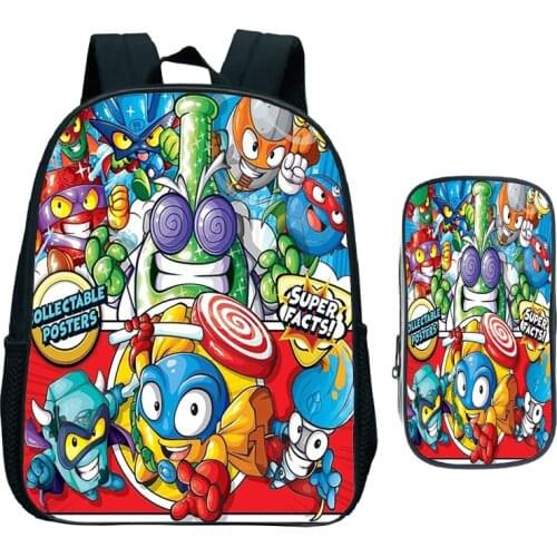 2 Pcs/set Kids Toddler Super Zings Backpack back to School Bags gifts Boys Girls Primary Kindergarten Bagpacks Travel Bags