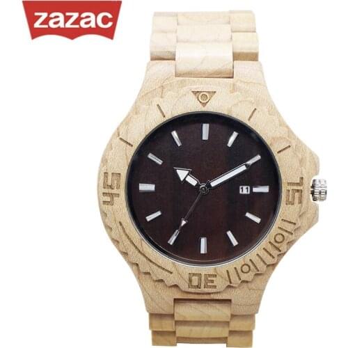 2018 Brand Design Men calendar wristwatches Luxury Women Wood Watches Bamboo Quartz Wooden Watch relogio feminino gift watch