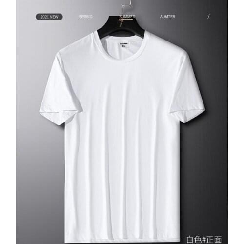 2021 Summer Mens Casual T-shirt Fashion Top Mens Loose Breathable Running T-shirt Cotton Short Sleeve Clothes
