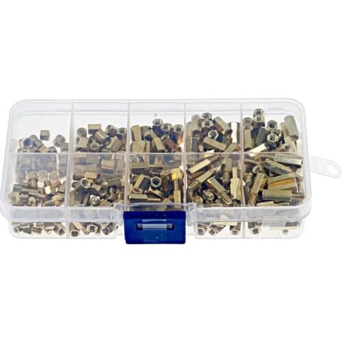 300Pcs M3 Male-Female Brass Hex Column Standoff Support Spacer Pillar For PCB Board