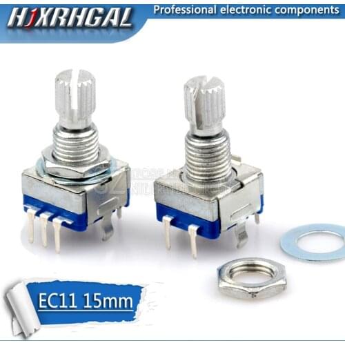 5PCS Plum handle 15mm rotary encoder coding switch / EC11 / digital potentiometer with switch 5 Pin hjxrhgal