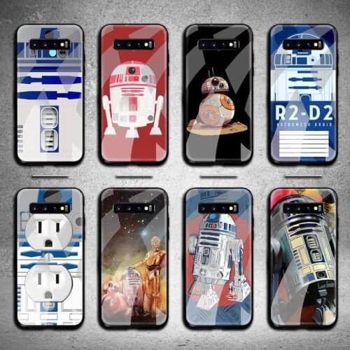 BB8 BB 8 R2D2 Robot Phone Cases Tempered Glass For Samsung S20 Plus S7 S8 S9 S10 Note 8 9 10 Plus