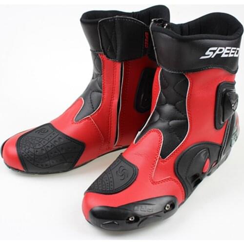 Free ship motorcycle boots SPEED pro-biker Racing Boots,Motocross Boots,Motorbike boots SIZE: 40/41/42/43/44/45 Red