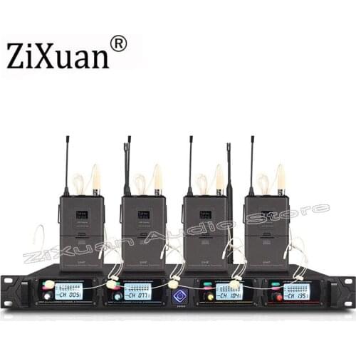 Wireless Microphone System G440 Professional 80 meters Four Channel UHF Dynamic Pro 4 Headset Mic Karaoke Party Stage