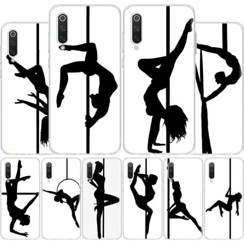 Pole Dancer Girl Silhouettes Cover Phone Case For Xiaomi Redmi Note 10 9 9S 8T 8 7 6 5 9A 6A 7A 8A 9C K20 S2 Pro Luxury Soft Coq