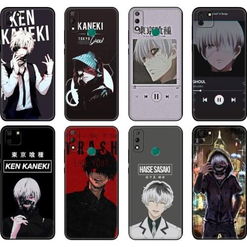 Black tpu Case For Huawei Y9S Y6S Y8S Y5P Y7P Y8P Case For Huawei Y5 lite Prime Y6 2019 Cover japanese anime tokyo ghoul japan