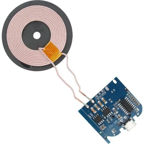 DC5V 1A qi Standard Coil Wireless Charger Module Transmitter Base PCBA Board Universal Program Modification Style A