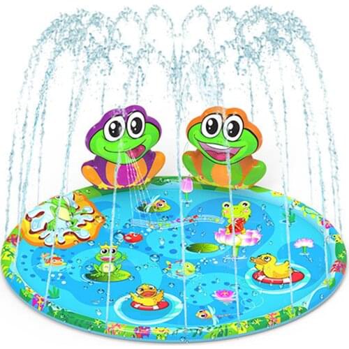 Kids Sprinkler Water Cushion Mat Outdoor Lawn Frog Splash Mat Outdoor Lawn Summer Kids Children Water Toy Sprinkler Pad