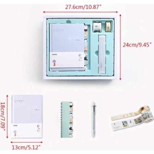 Kawaii List Diary Notebook Hand Book Planner Stationery with Tape Ruler for students Girls Kids Gift