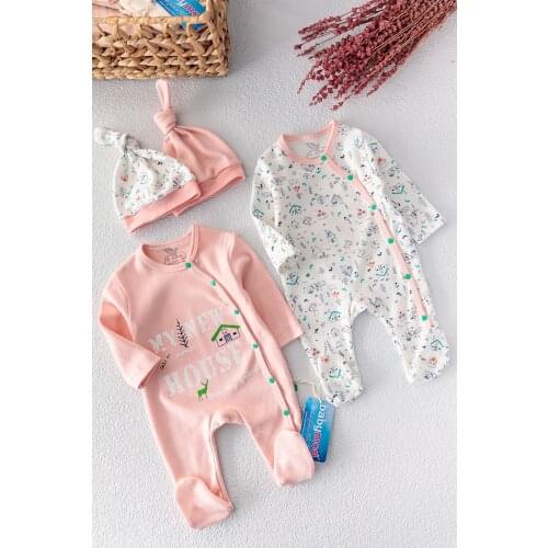 Babymod Baby Girl Rompers Double Long Sleeve Rompers Suit