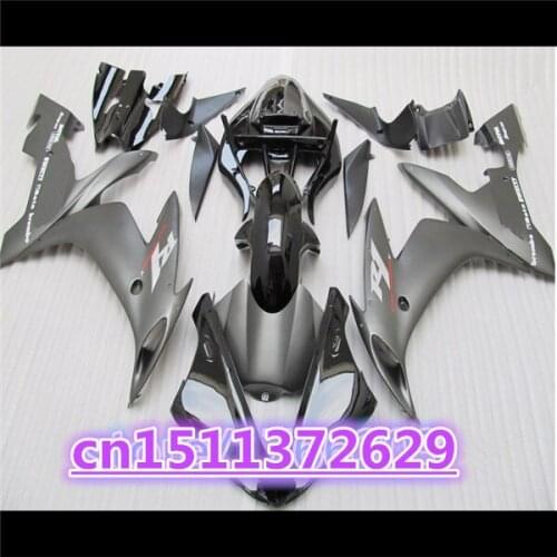 Injection mold 100%Fits Fairing kit for YZF R1 04 05 06 YZF-R1 04-06 YZF1000 gray black YZF R1 2004 2005 2006 fairing parts-D D