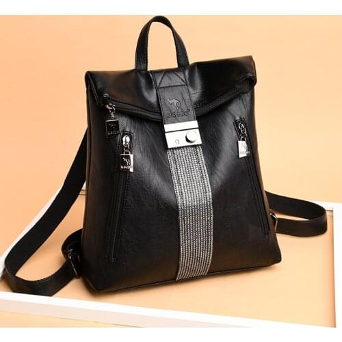 The New Fashion Women Backpack High Quality Youth Leather Backpacks for Teenage Girls Female School Shoulder Bag Bagpack mochila
