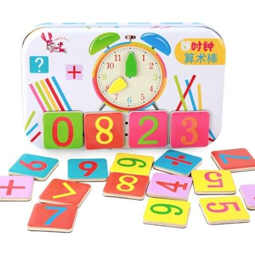 Montessori Educational Wooden Toys For kids Preschool Mathematical Box Math Fancy Toy Abacus Learning Boy Girl Child