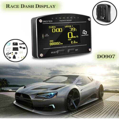 DO907 Racing Dashboard Sensor Kit 11000RPM Universal 12V Car Racing Dash Display Multi-funtional LCD Digital Dash Race Display