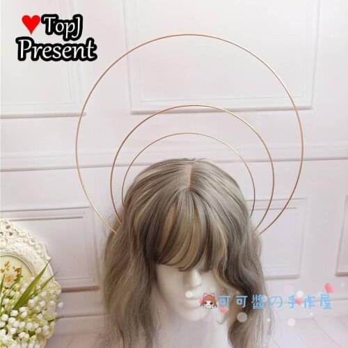 Madonna halo hairband KC Lolita Hanfu retro church crown dark head crown crown hair ornament