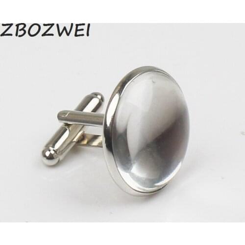 10pcs/ lot 20mm, Bright Silver Plated Copper Cufflink Base Cuff Link Settings Cabochon Cameo Base