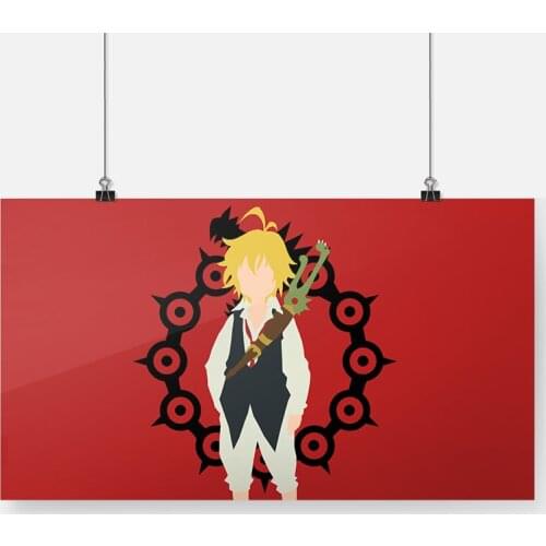 Meliodas Dragons Sin of Wrath Anime Poster Framed Wooden Frame Canvas Painting Wall Art Decor Study Home Decoration Prints