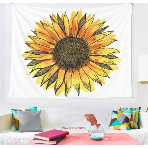 Sunflower tapestry Psychedelic Colorful Wall Hanging Tapestries Dorm Wall Art Yoga Mat