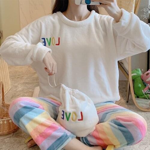 Женские фланелевые пижамы Qubilah China At AliExpress