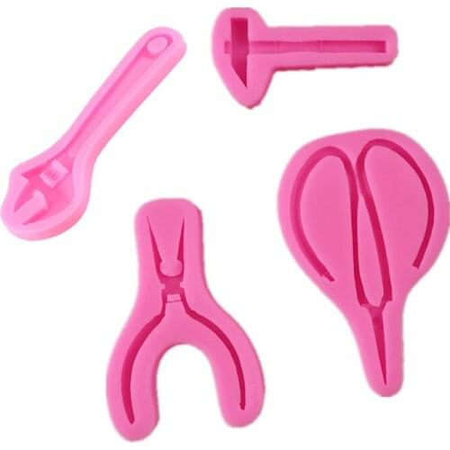 Christmas Scissors Shears Silicone Fondant Baking Paste Mold DIY Cake Decorating Polymer Clay Resin Candy DIY Super Sculpey