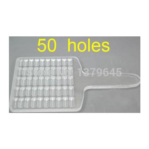 Manual capsule counter x 50 holes: 2 for capsule size 00, 2 for capsule size 0 and 2 for capsules size 3