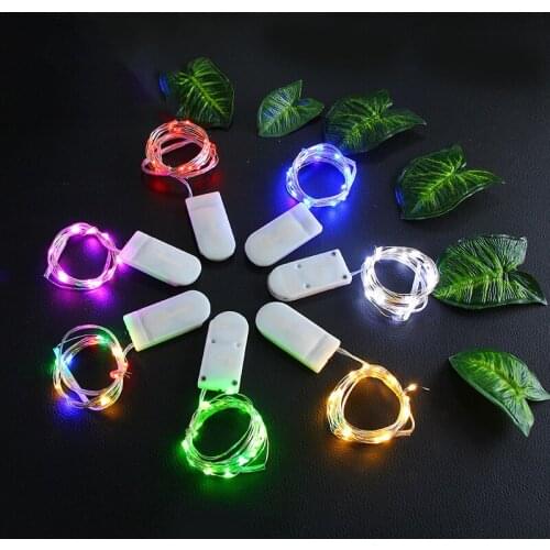2m 20led Copper Wire LED String Light with 2032 Battery Box for Flower Gift Box Bookcase Christmas Wedding Party Decoration