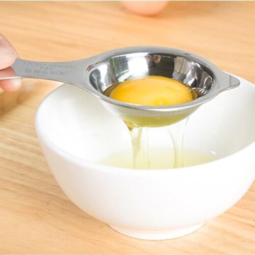 1 pcs Egg Yolk Divider Stainless Steel Egg Dividers Vitellus Yolk Separator Practical Egg White Yolk Divider Kitchen Tools