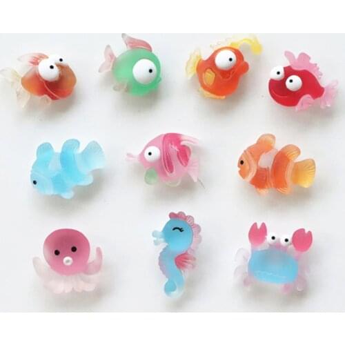 10pcs Ocean Theme Various Fish/Crab/Seahorse Fridge Magnet for Home Decor Colorful Magnetic Message Sticker Kids gift Hot Summer