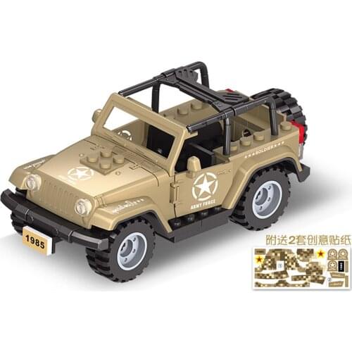 2021 World War 2 WW2 Army Military Soldier City Police SWAT Assault Armor Vehicle Model Building Blocks Bricks Kids Toys