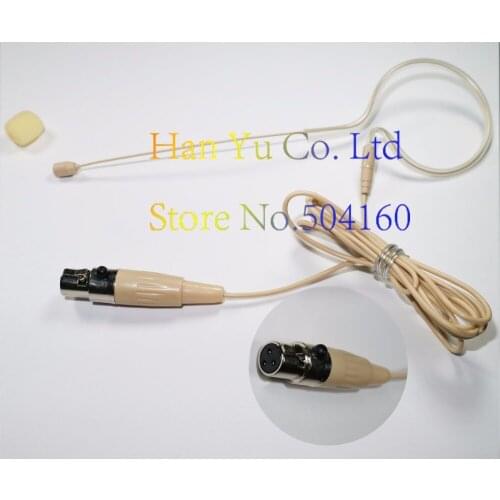 4pcs Free Shipping Ear Head Headset Mic Headworn Microphone For ALL XLR 3PIN TA3F Drop Shipping