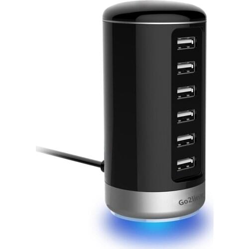 6 Port USB Charger Quick Charge 3.0 Charger Station 30W High Power Desktop USB Charging Station Phone Charger Dock For Iphone LG