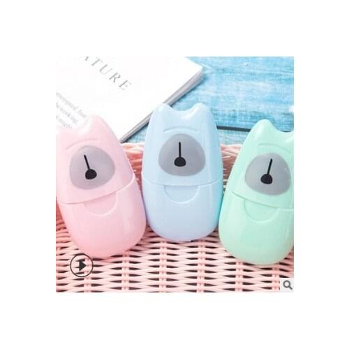 60pcs/lot Multi One-time Portable Outdoor Hand-washing Soap Paper Multi Mini Traveling Soap Flake Bath Supplies HA458