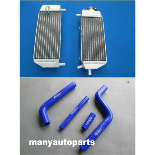 Aluminum Radiator +BLUE hose for YAMAHA YZ125 YZ 125 2005-2013 05 06 07 08 09 10 11 12 13