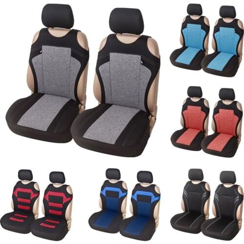 AUTOYOUTH 2pcs Universal Car Seat Covers - Front Seat Covers Mesh Sponge Interior Accessories T Shirt Design - for Car/Truck/Van