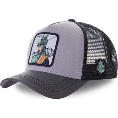High Quality Saint Seiya Cartoon Anime Snapback Baseball Cap Men Women Hip Hop Dad Mesh Trucker Hat Dropshipping