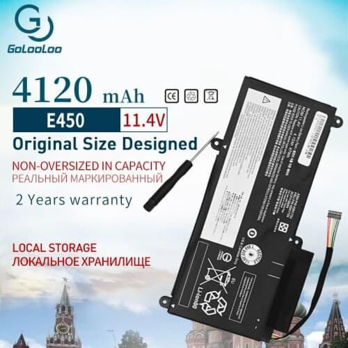 Golooloo 11.4v/47Wh New Laptop Battery for Lenovo ThinkPad E450C E455 E460 00HW022 45N1752/1753/1754/1755/1756/1757 3ICP7/38/64