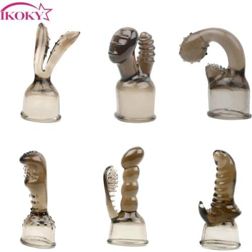 IKOKY G-spot Stimulate Clitoris Stimulation Adult Sex Toys for Women Magic Wand Attachment AV Rod Head Cap Vibrator Accessories
